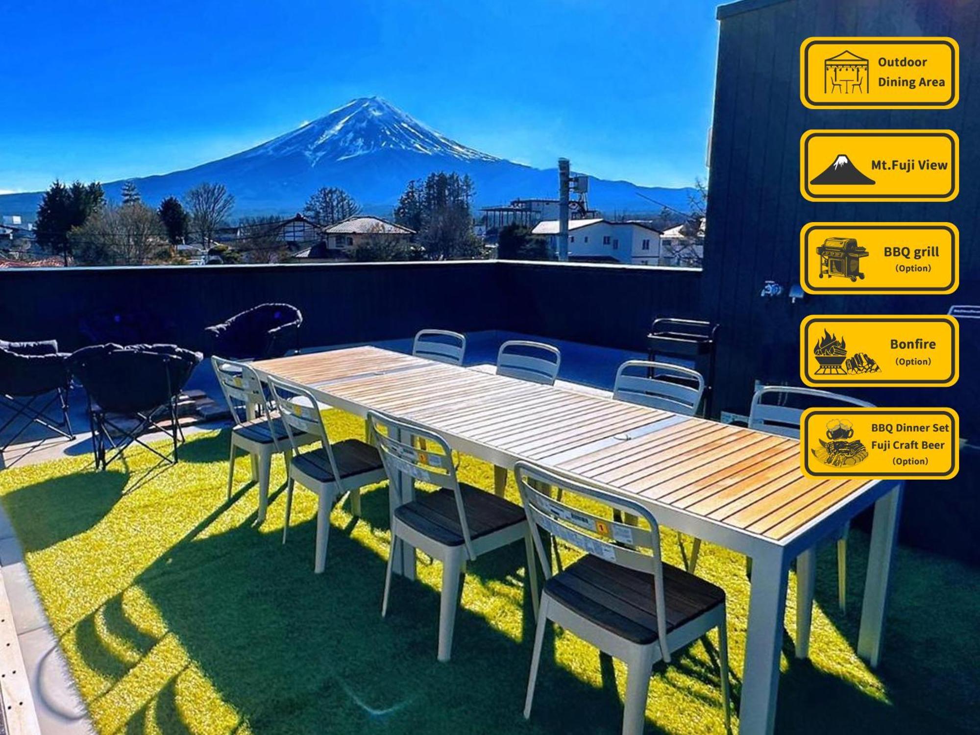 ヴィラ山間堂 Terrace Villa Bbq Bonfire Fuji View Annovillas فوجيكاواجوتشيكو المظهر الخارجي الصورة